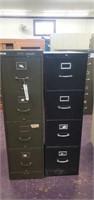 (2) Metal Filing Cabinets