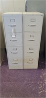 (2) Metal Filing Cabinets  HON