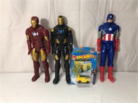 3 Iron Man / Captain America Large Action Figures