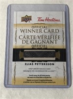 Elias Pettersson Tim Horton Redemption Hockey Card