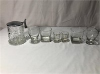 Lot Of 7 Bar Decor Glasses - NO SHIPPING