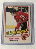 1981-82 Denis Savard OPC Rookie Hockey Card