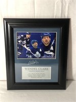 Wendel Clark Autographed Framed Picture - NO SHIP