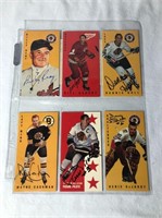 6 Tall Boys Autographed Hockey Cards With COA #1