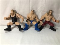 3 WWF Jakks Wrestling Action Figures