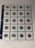 1982-1987 Frosted Canadian 1 & 25 Cent Coin Sets
