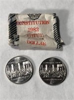 2 - 1982 Constitution Canadian Dollar Coins