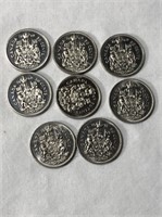 1968-1971 Caandian Nickel 50 Cent Coin Lot
