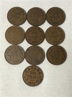 1920-1936 Canadian Small One Cent Coins