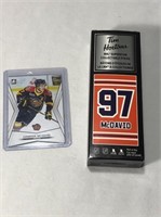 Connor McDavid Mini Stick & Hockey Card