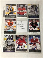 8 Goalie Young Guns Rookie Hockey Cards