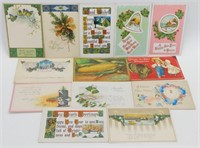 13 Vintage Holiday Post Cards - New Years,