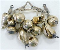 Large Metal Charm Brooch with Hand Crafted Fruit