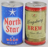 Vintage North Star and Kingsbury Beer Cans - As