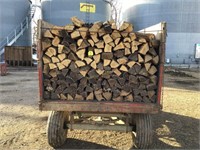 Barge box of split firewood