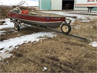 Lund 15 foot boat and Spartan trailer