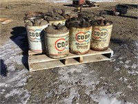 All Coop pails and gas cans