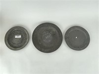 3 Early Pewter Chargers
