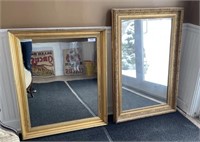 Two Early Mirrors in Lemon Gold Frames