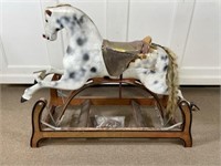 Early Carved & Painted Rocking Horse