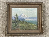 Oil on Canvas Mountain Scene by A.M. Tschappat