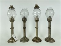 Set of 4 Early Unique Candle Lamps