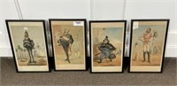 4 French Military LIthographs by Draner