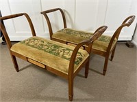 Pair of Federal Cherry Bench Window Seats