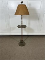 Brass Floor Lamp with Shelf