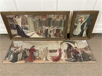 3 Religious Turn of the Century Oil Paintings