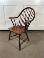 Continuous Arm Brace Back Mahogany  Windsor Chair