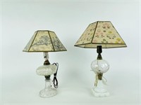 2 Electrified Oil Table Lamps