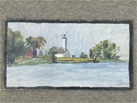 Sackets Harbor Oil Painting of Lighthouse