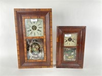 2 OG Mahogany Shelf Clocks