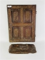 2 Early Figural Carved Door Panels