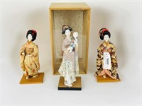 3 Asian Female Figurines