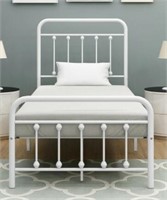 BOFENG Iron Bed Twin White