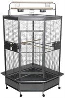 A&E Cage Co. CC3232 Black Corner Bird Cage