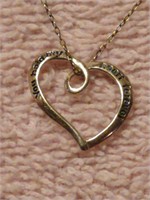 Sterling Silver Small Forever Heart Pendant Chain