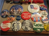 Vtg. Political Pin Buttons Lot