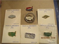 Vtg. Political Nixon Pins Lot-7