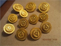 12 Masonic Buttons