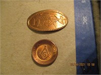 2 Masonic Pennies