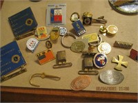 Misc. Pin Lot & Fish Hook Tie Bar