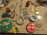 Misc. Lot-Shriner Keychain,Button Pullers, Tokens,