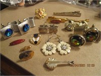 Misc. Jewelry Lot-Cufflinks,Tie Bars,Pins