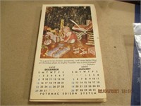 1958 Reddy Kilowatt Calendar Recipe Cards