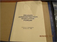 1982 Reagan Administration Executive Forum Program