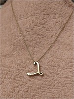 Sterling Silver Wishbone Pendant And Chain
