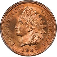 1C 1909-S INDIAN. PCGS MS65 RB CAC